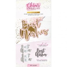 Chloes Creative Cards Best Wishes Stamp and Die Set