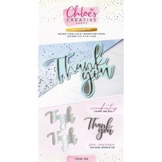 Chloes Creative Cards Thank You Stamp and Die Set