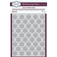 Creative Expressions Bold Snowflakes  5 3/4 in x 7 1/2 in 3D Embossing Folder