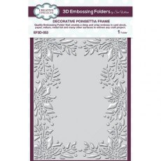 Creative Expressions Decorative Poinsettia Frame  5 3/4 in x 7 1/2 in 3D Embossing Folder