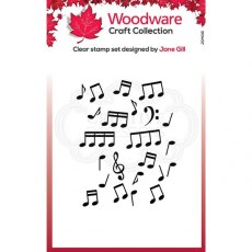 Woodware Clear Singles Mini Music Background 3.8 in x 2.6 in Stamp