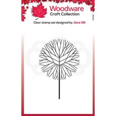 Woodware Clear Singles Mini Round Twiggy Tree 3.8 in x 2.6 in Stamp
