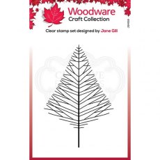 Woodware Clear Singles Mini Wide Twiggy Tree 3.8 in x 2.6 in Stamp