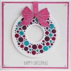 Woodware Clear Singles Bubble Holiday Wreath 4 in x 6 in Stamp