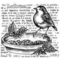 Crafty Individuals 'The Redbreast' Red Rubber Stamp CI-575