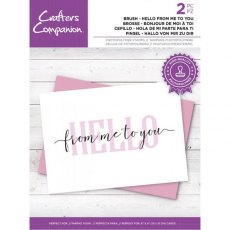 Crafters Companion Brush Lettering Stamp – Hello From Me To You