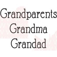 Woodware Stamps Tiddlers Grandparents Grandma Grandad