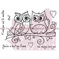 Woodware Stamps Owl Love