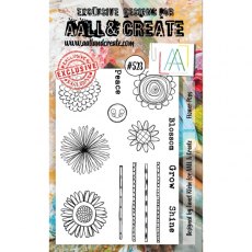 Aall & Create A6 Stamp #523 - Flower Pops