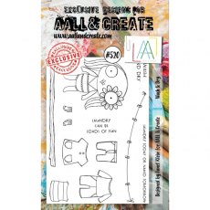 Aall & Create A6 Stamp #520 - Wash & Dry