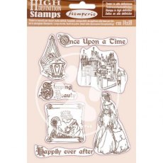Stamperia Natural Rubber Stamp 14x18 cm - Sleeping Beauty Once Upon a Time WTKCC201