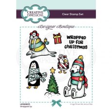 Creative Expressions Designer Boutique Collection Wrapped Up A6 Clear Stamp Set