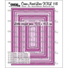 Crealies Crea-Nest-Lies XXL dies no. 118, Rectangles With Little Stripes CLNestXXL118