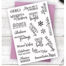Crafters Companion Clear Acrylic Stamps - Festive Sentiments