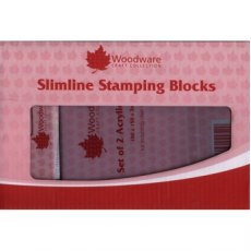 Woodware Stamps Set of 9 Acrylic Slimline Stamping Blocks