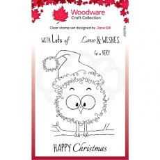 Woodware Clear Singles Festive Fuzzies - Robin 4 in x 6 in Stamp
