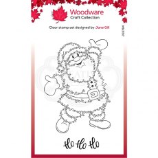 Woodware Clear Singles Festive Fuzzies - Santa 4 in x 6 in Stamp