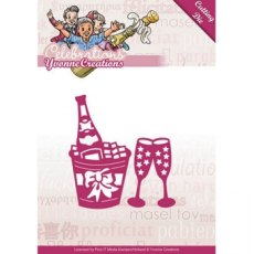 Yvonne Creations Celebrations Champagne Die Set