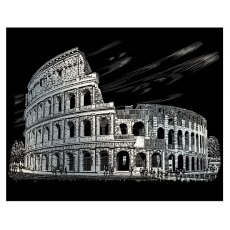 Royal & Langnickel Engraving Scratch Art Silver Foil Colosseum Rome SILF36-3T