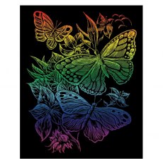 Royal & Langnickel Engraving Scratch Art Rainbow Foil Butterflies RAIN12-3T