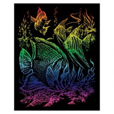 Royal & Langnickel Engraving Scratch Art Rainbow Foil Tropical Fish RAIN11-3T