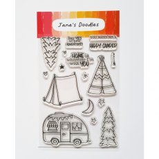 Jane's Doodles Clear Stamp - Happy Camper (JD048)