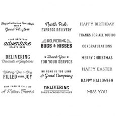 Spellbinders Sunday Drive All-Occasion Sentiments Clear Stamp STP-059