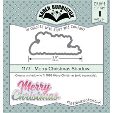 Karen Burniston Die Set - Merry Christmas Shadow 1177