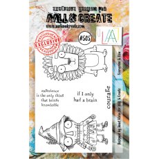 Aall & Create A7 Stamp #505 - Scarecrow & Lion