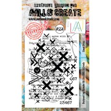 Aall & Create A6 Stamp #554 - Lined Cross