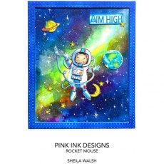 Pink Ink Designs A7 Rocket Mouse Clear Stamps Set