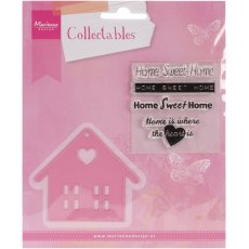 Marianne Design Collectables Cutting Dies & Clear Stamps - Home Sweet Home COL1333