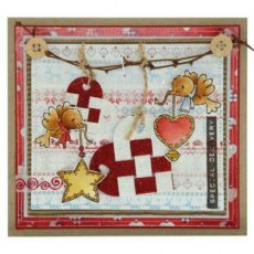 Marianne Design Craftables Cutting Dies & Clear Stamps - Eline's Scandinavian Hearts CR1228