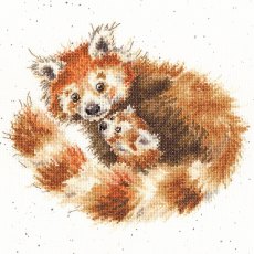 Bothy Threads Tree Hugger  Hannah Dale Red Panda Counted Cross Stitch Kit XHD89