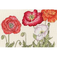 Bothy Threads Poppy Blooms Counted Cross Stitch Kit XBD15
