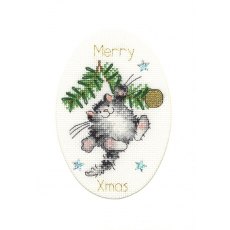 Bothy Threads Swing Into Xmas Christmas Card Counted Cross Stitch Kit XMAS40