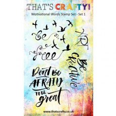 That's Crafty! Clear Stamp Set - Motivational Words - Set 1 TC011