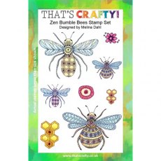 That's Crafty! Clear Stamp Set - Zen Bumble Bees TC017