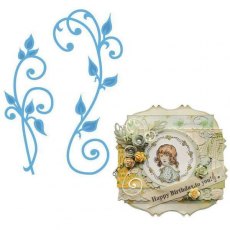 Marianne Designs Creatables Cutting Dies & Clear Stamps - Anja Vintage Swirls LR0271