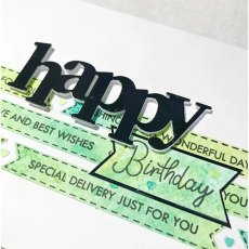 Julie Hickey Designs - Stitched Banner & Sentiment Stamp Set JH1048