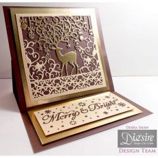 Crafter's Companion Die'sire Christmas 5x2 Create-a-Card Merry and Bright Die