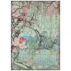 Stamperia A4 Rice Paper Sir Vagabond In Japan Oriental Tree DFSA4607 5 For £9.99
