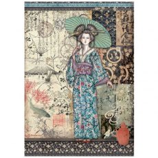 Stamperia A4 Rice Paper Sir Vagabond In Japan Lady DFSA4612 5 For £9.99