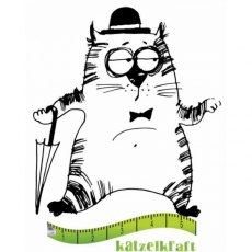 Katzelkraft Unmounted Rubber Stamp - Les Gros Chats Charlot 03 - SOLO74