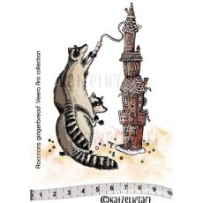 Katzelkraft Unmounted Rubber Stamp - Raccoons - SOLO0142