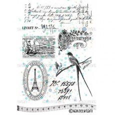 Katzelkraft Unmounted Rubber Stamp Set - Cardre Doodle Etoile - KTZ252