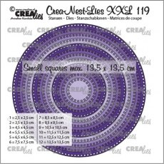 Crea-Nest-Lies XXL Dies No. 119, Circles with Small Squares CLNestXXL119