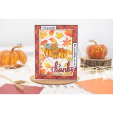 Nature's Garden Autumn Blessings - Embossing Folder and Stencil - Falling Leaves