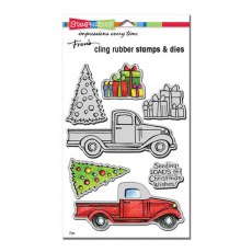 Stampendous Cling Stamp & Dies Set - Truck Tidings