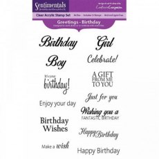 Crafter's Companion Sentimentals Greetings - Birthday
